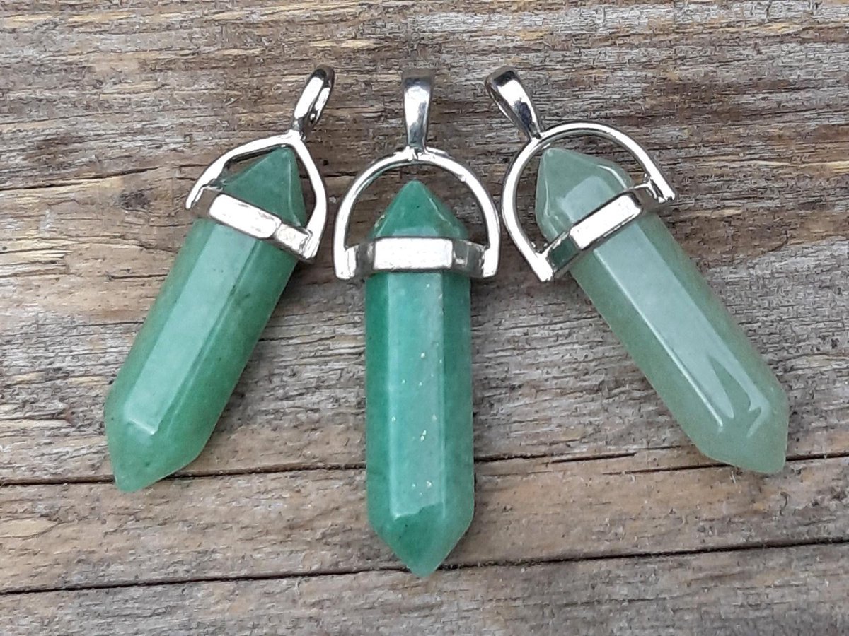 Edelsteen Aventurijn - pendel - healing punt hanger